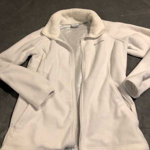 White Columbia fleece with Omni heat lining